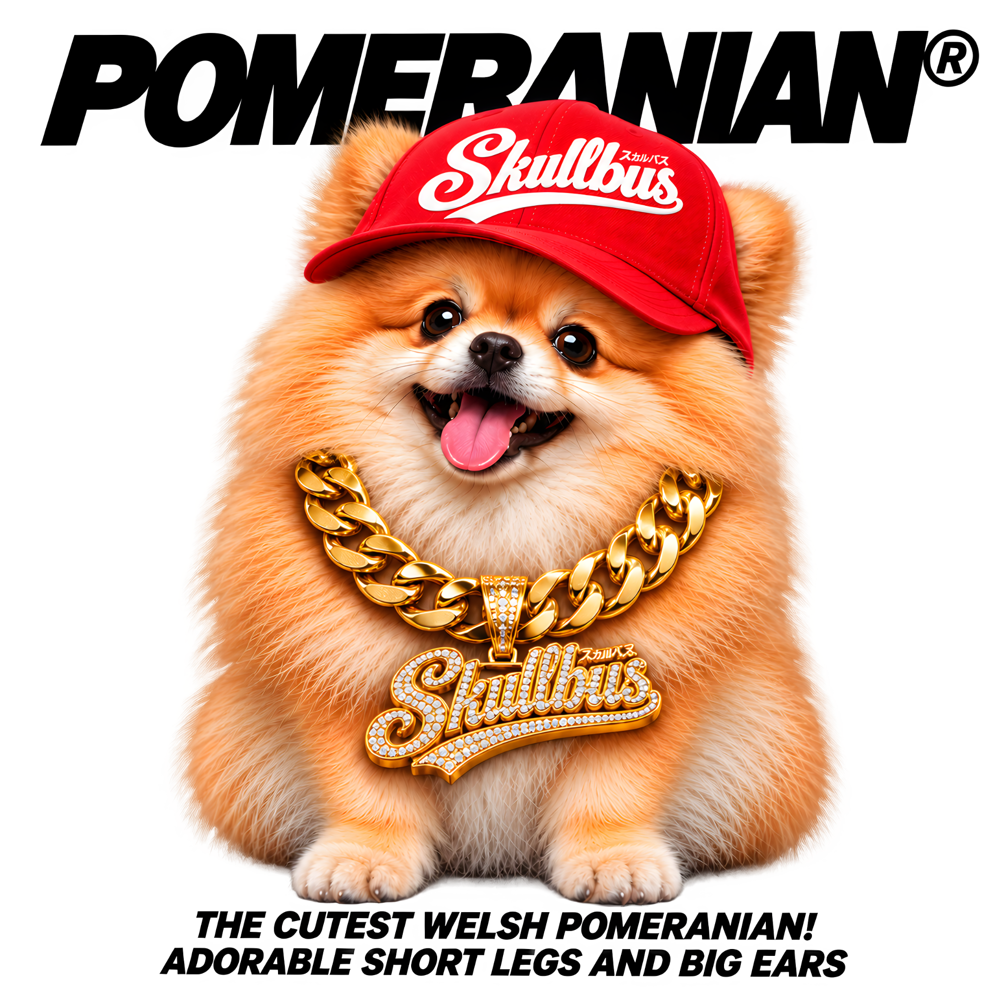 Pomeranian Gold Chain Tee