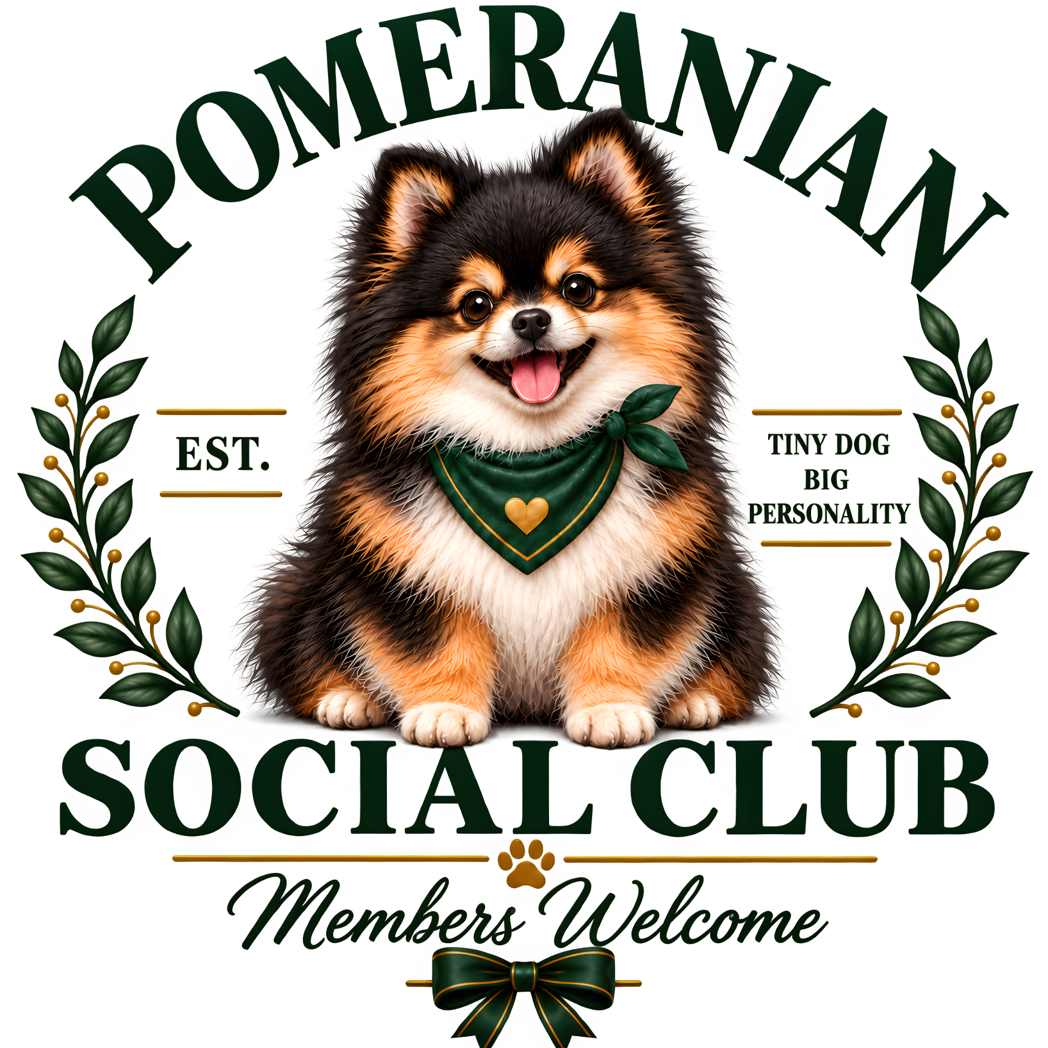 Pomeranian Social Club Art Tee